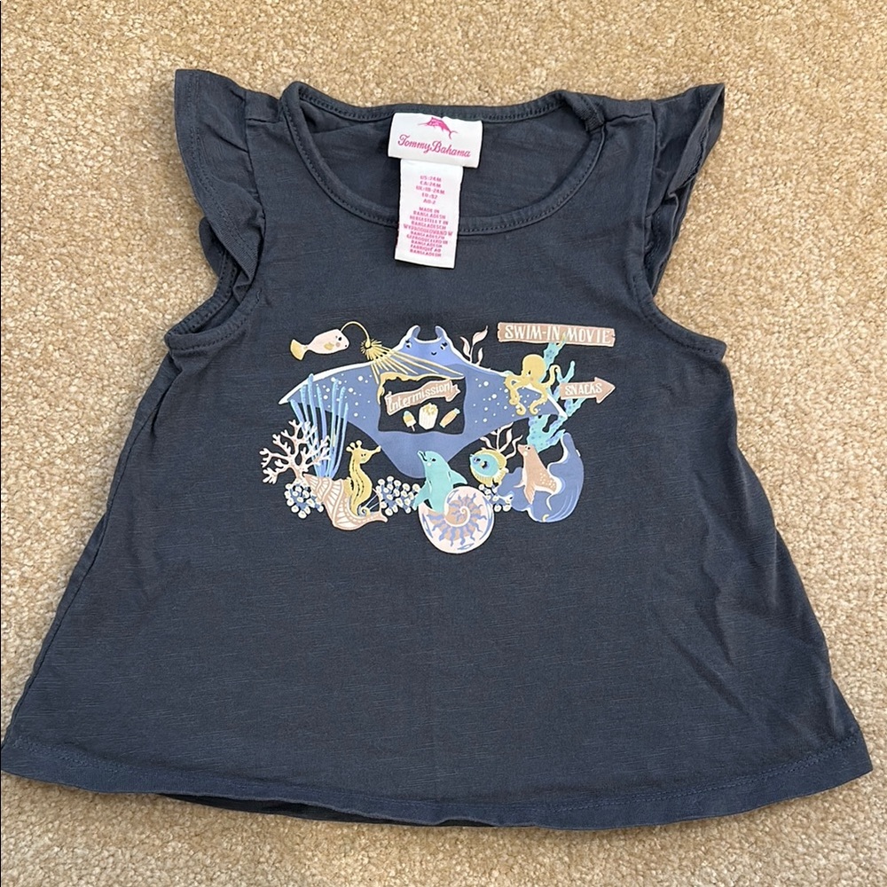 Tommy Bahama 24mo Ocean Animal Ruffle Tank